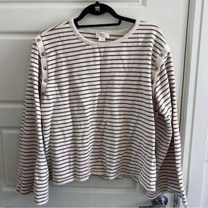 Maeve Anthropologie Stripped Sweater Top